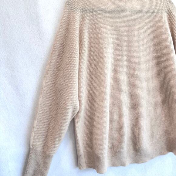 Magaschoni Cashmere Sweater XL Beige Cream Pullover Knit sweater Quiet Luxury - Picture 3 of 4